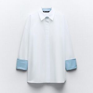 Zara Combination Poplin Shirt